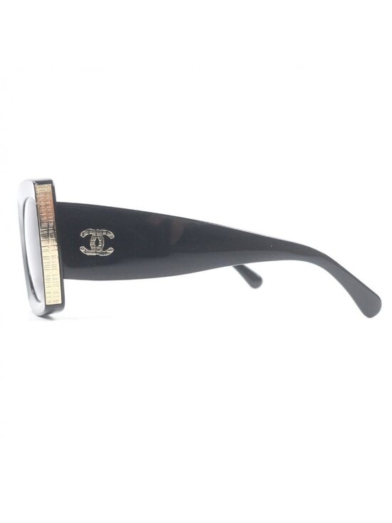 Chanel CC Logo Rectangle Shape Eyewear Sunglasses Book Gold main image 6